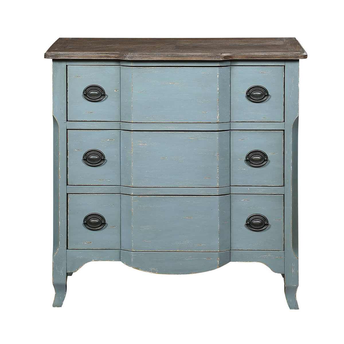 Blue 3 Drawer Chest H658