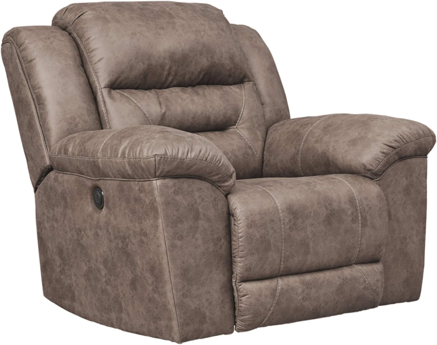 Faux Leather Power Rocker Recliner, Dark Brown H40140