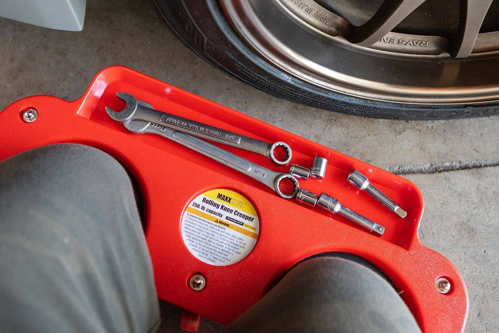 Rolling Knee Creeper with ABS Frame, 5 Swivel Castors, Tool Tray and Holder S90348