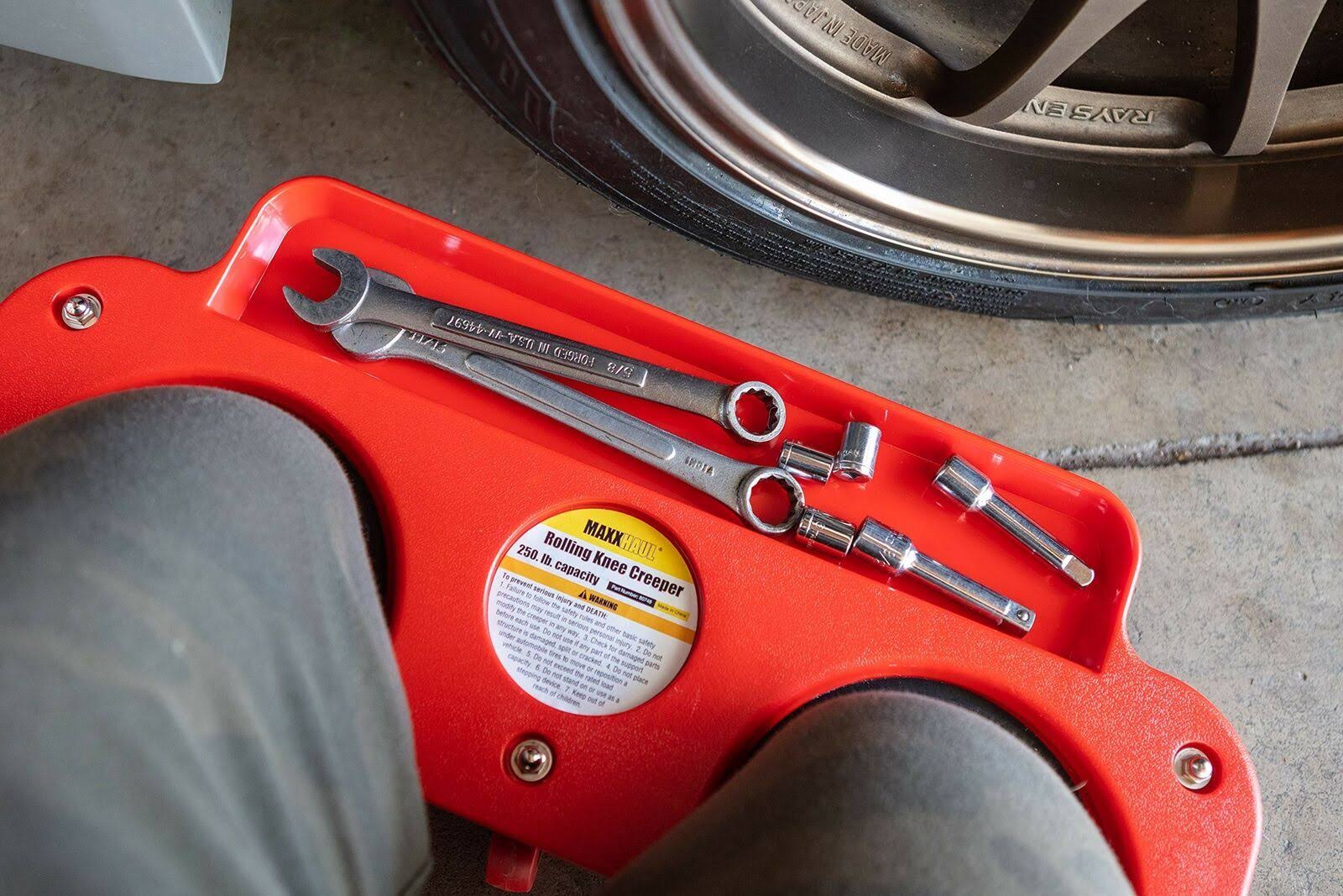Rolling Knee Creeper with ABS Frame, 5 Swivel Castors, Tool Tray and Holder S90348