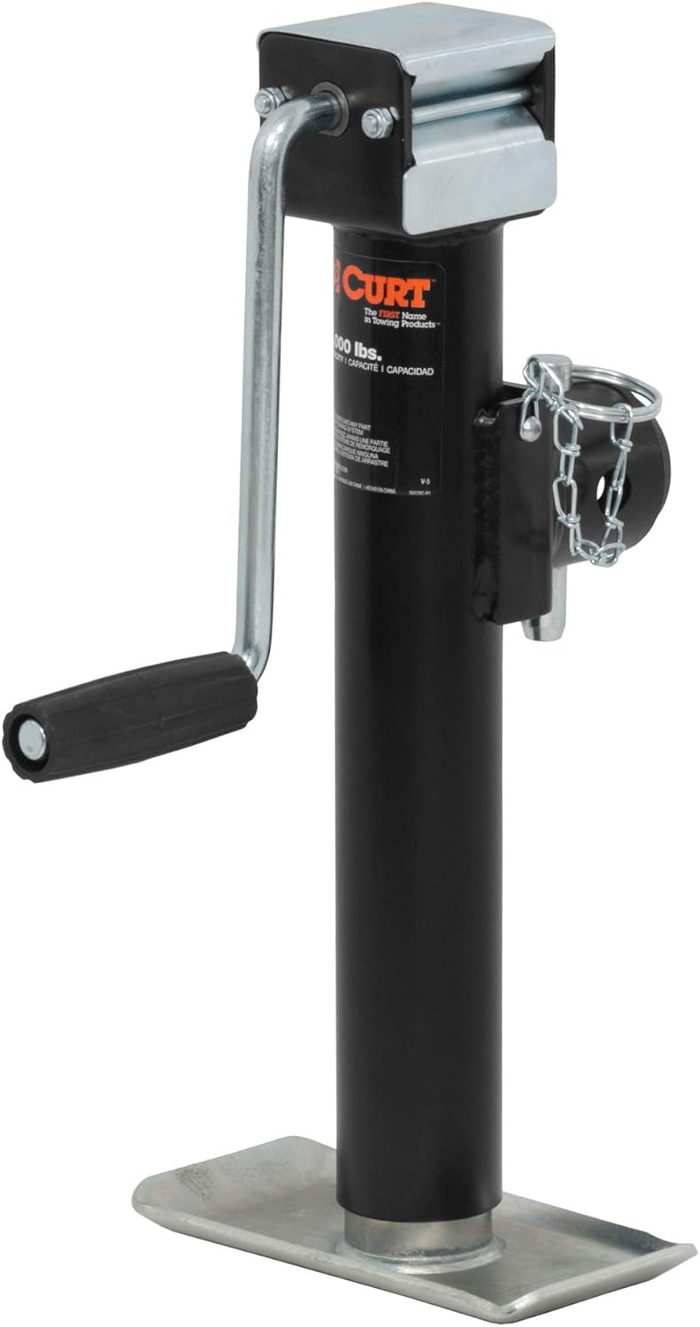 Weld-On Pipe-Mount Swivel Trailer Jack, 5,000 lbs, 10 Inches Vertical Travel, Black, Pack of 2 X50664