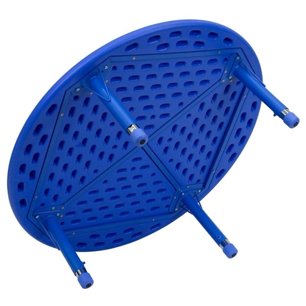 45'' Round Height Adjustable Blue Plastic Activity Table M1202