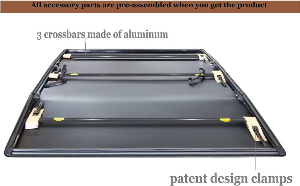Soft Tri Fold Truck Bed Tonneau Cover I28181