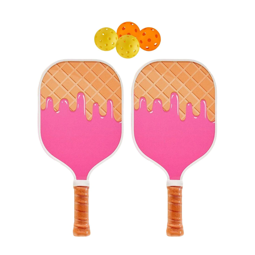 Pickleball Paddle Set with 4 Pickleballs Comfort Grips H521973