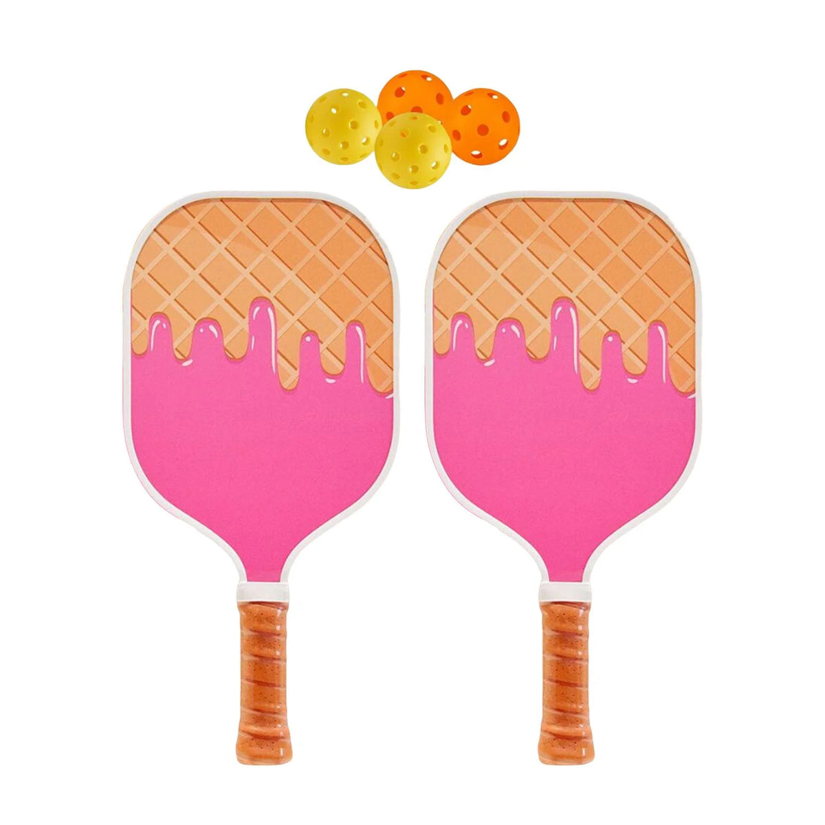 Pickleball Paddle Set with 4 Pickleballs Comfort Grips H521973
