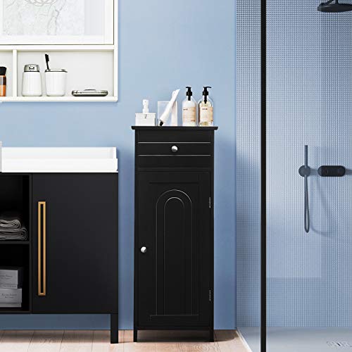 Black Large Bathroom Storage Cabinet O106