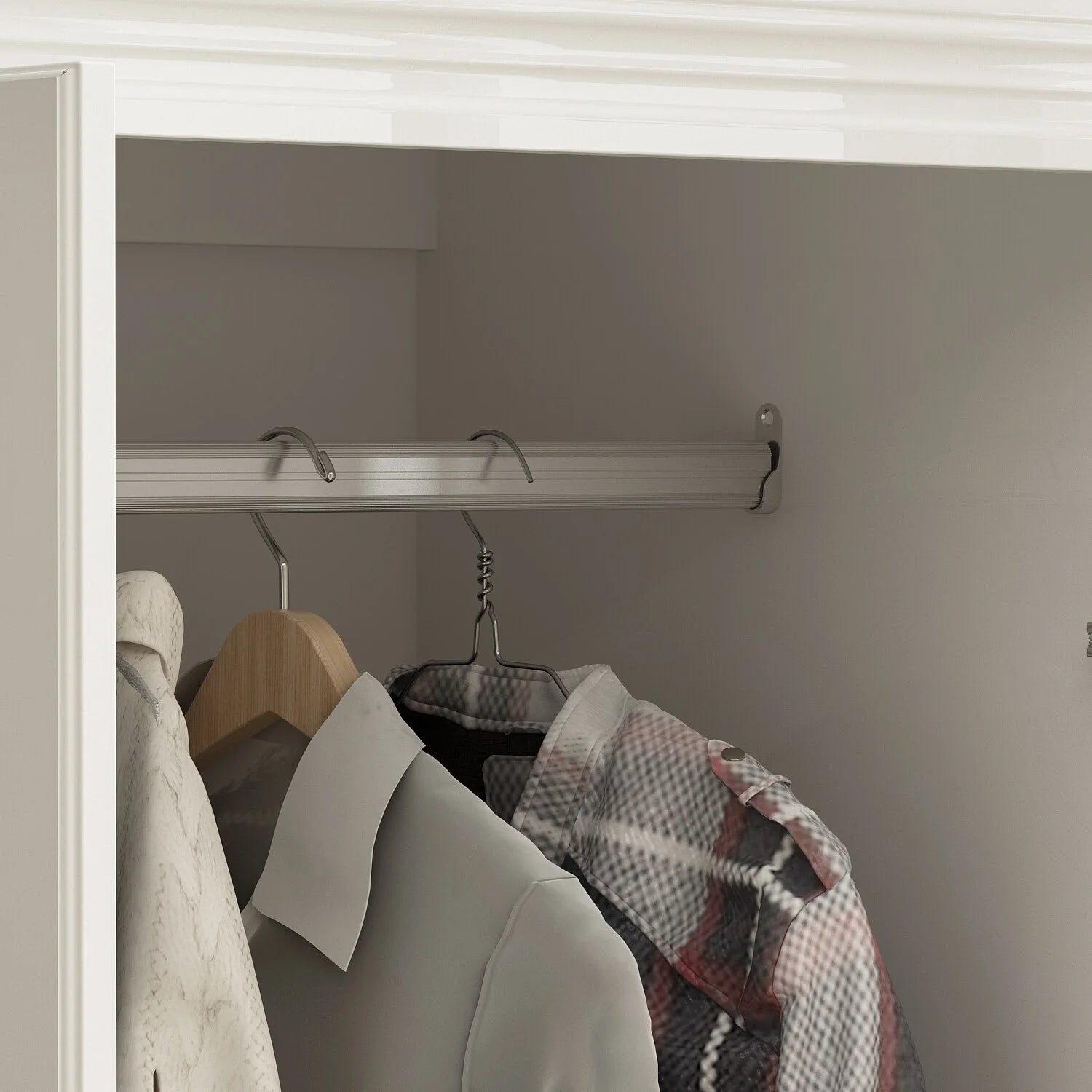 Large Wooden Wardrobe Armoire 74.2"H N17963