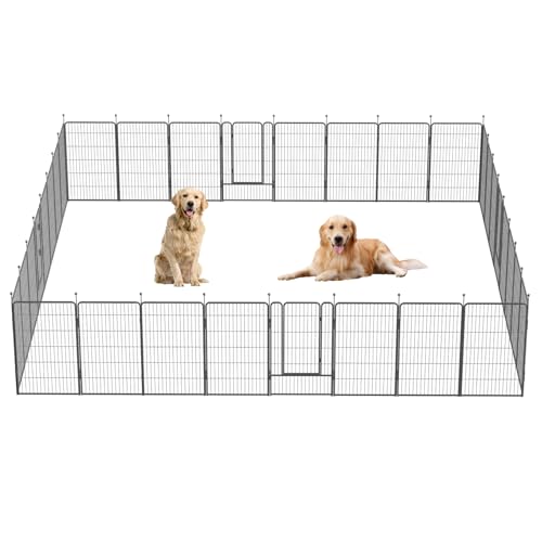 Silver Gray 8 Panels 32 inch Heavy Duty Folding Dog Playpen with Door H40712