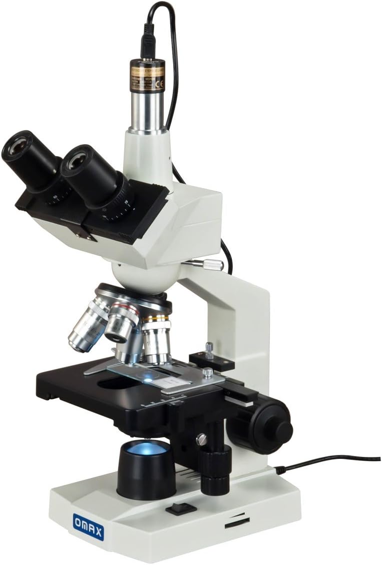 40X-2000X Trinocular Compound LED Microscope with 1.3MP Camera A7115