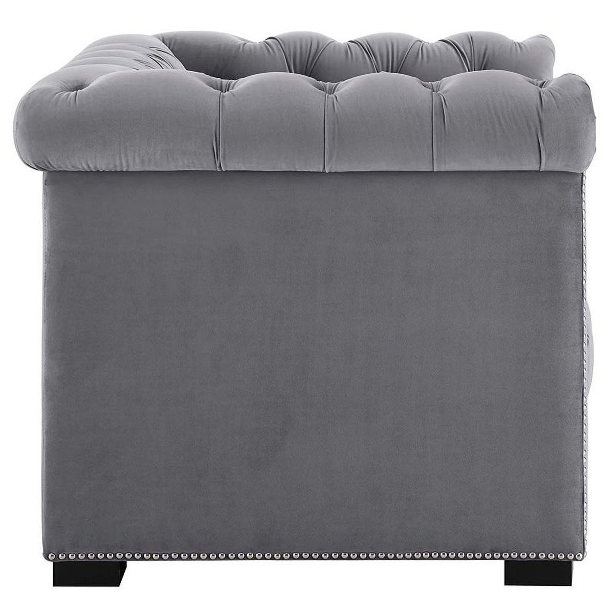 Gray Velvet Accent Chair H3654