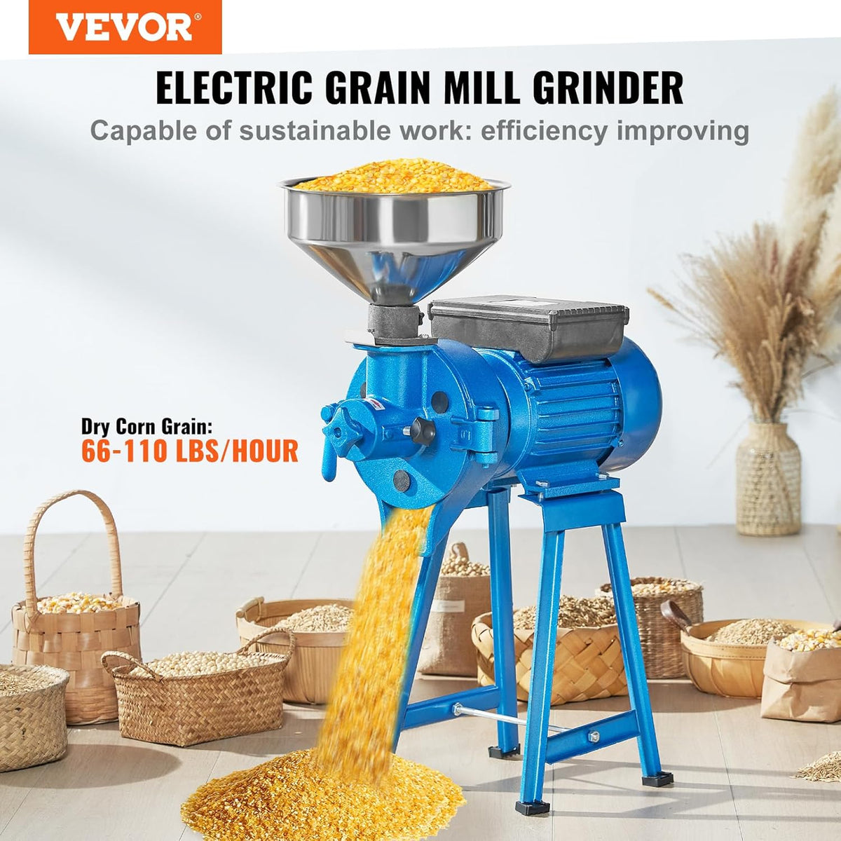 1500W 110V Electric Grain Mill Grinder F828104