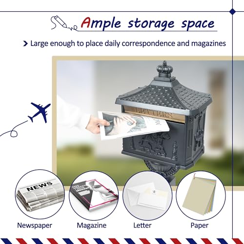 White Cast Aluminum Locking Parcel Mailbox C639149
