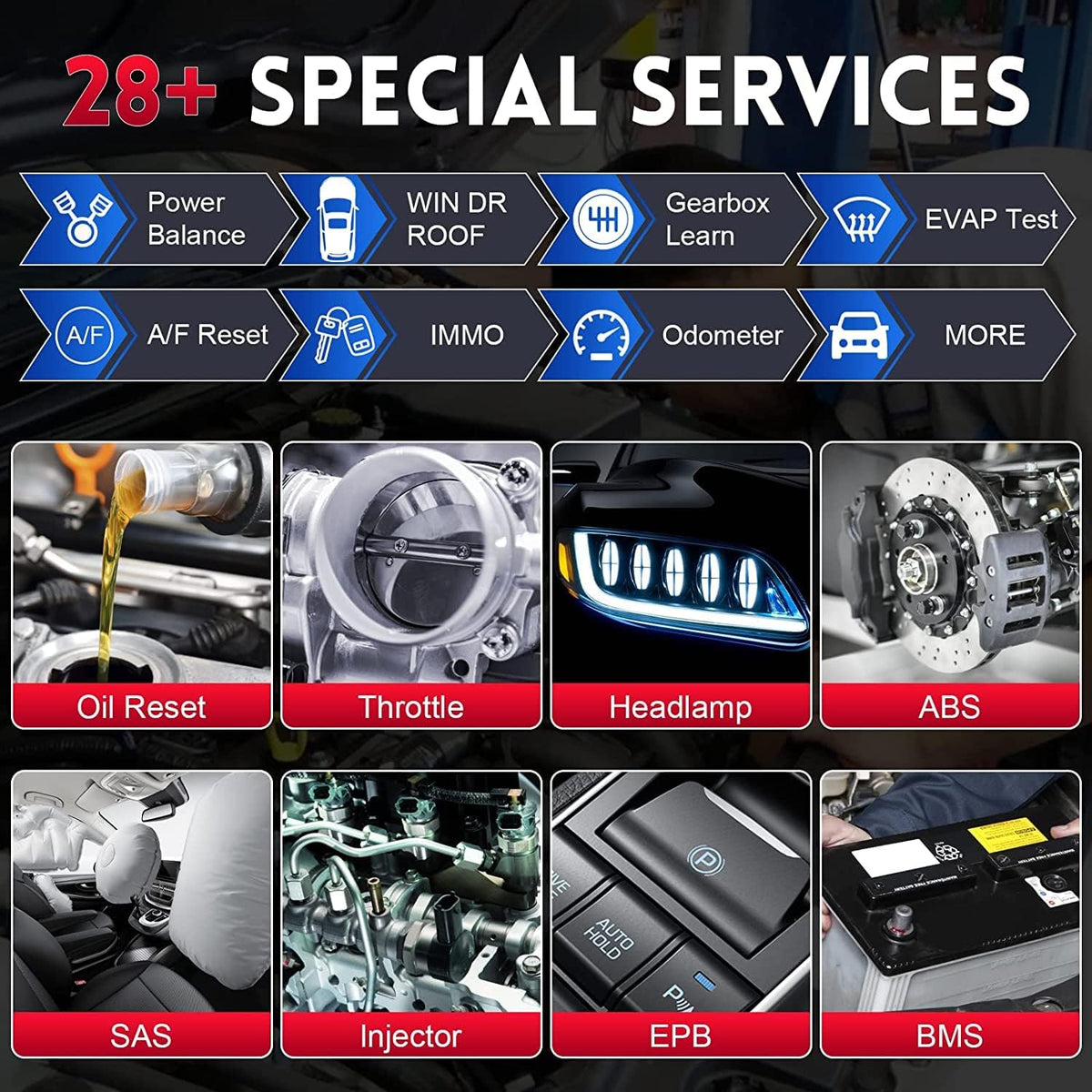 2023 New Bidirectional Scanner with Non-OBDII Adapter Kit F547804