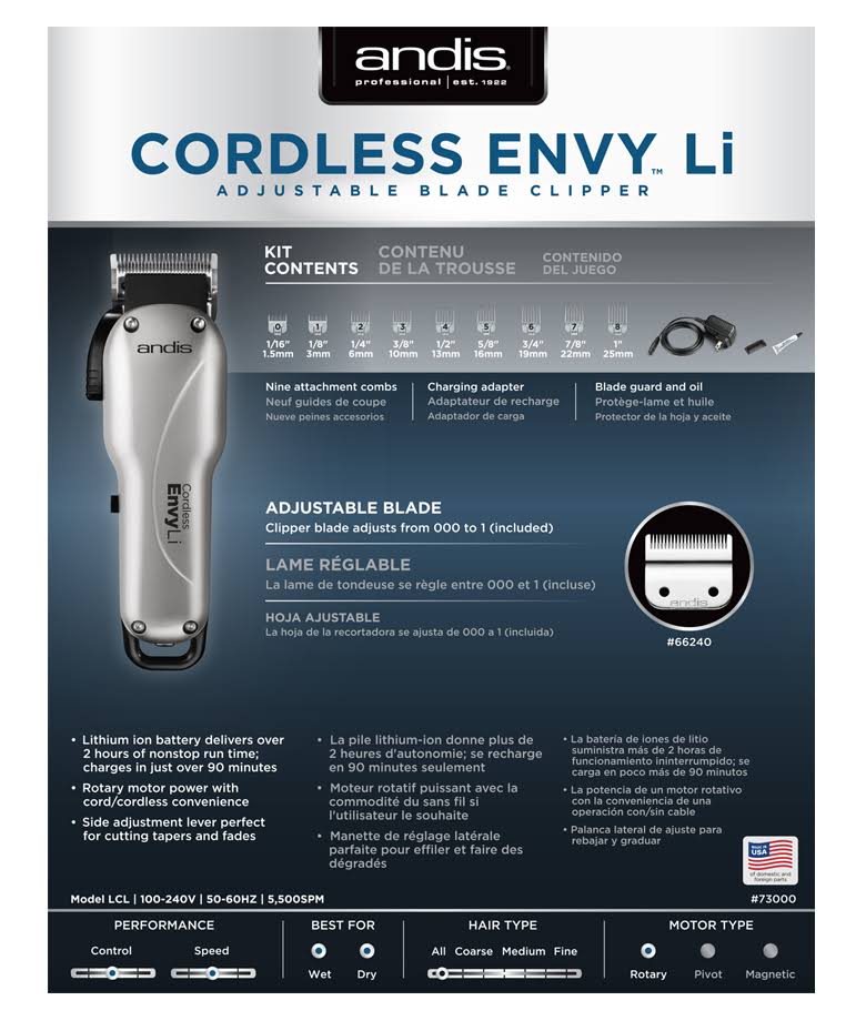 Cordless Adjustable Blade Clipper D268458