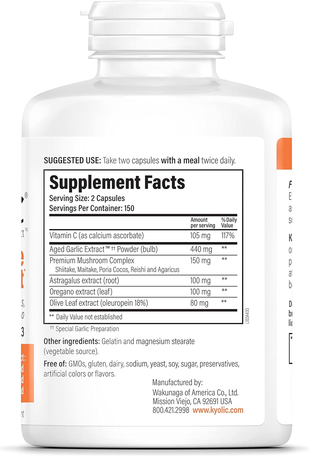 300 Capsules Aged Garlic Extract E43715