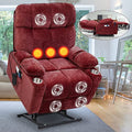 Electric Power Lift Recliner Oversize Chair Fabric L5374
