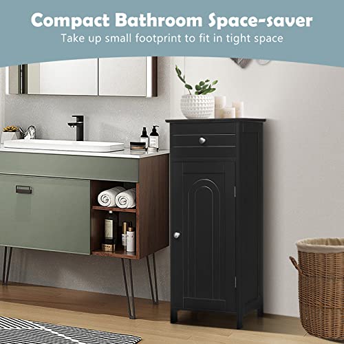 Black Large Bathroom Storage Cabinet O106