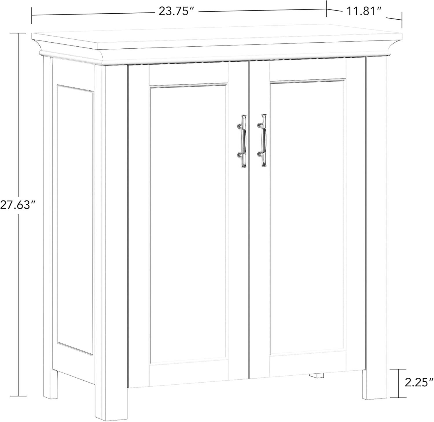 White Two-Door Bathroom Storage Cabinet A564683