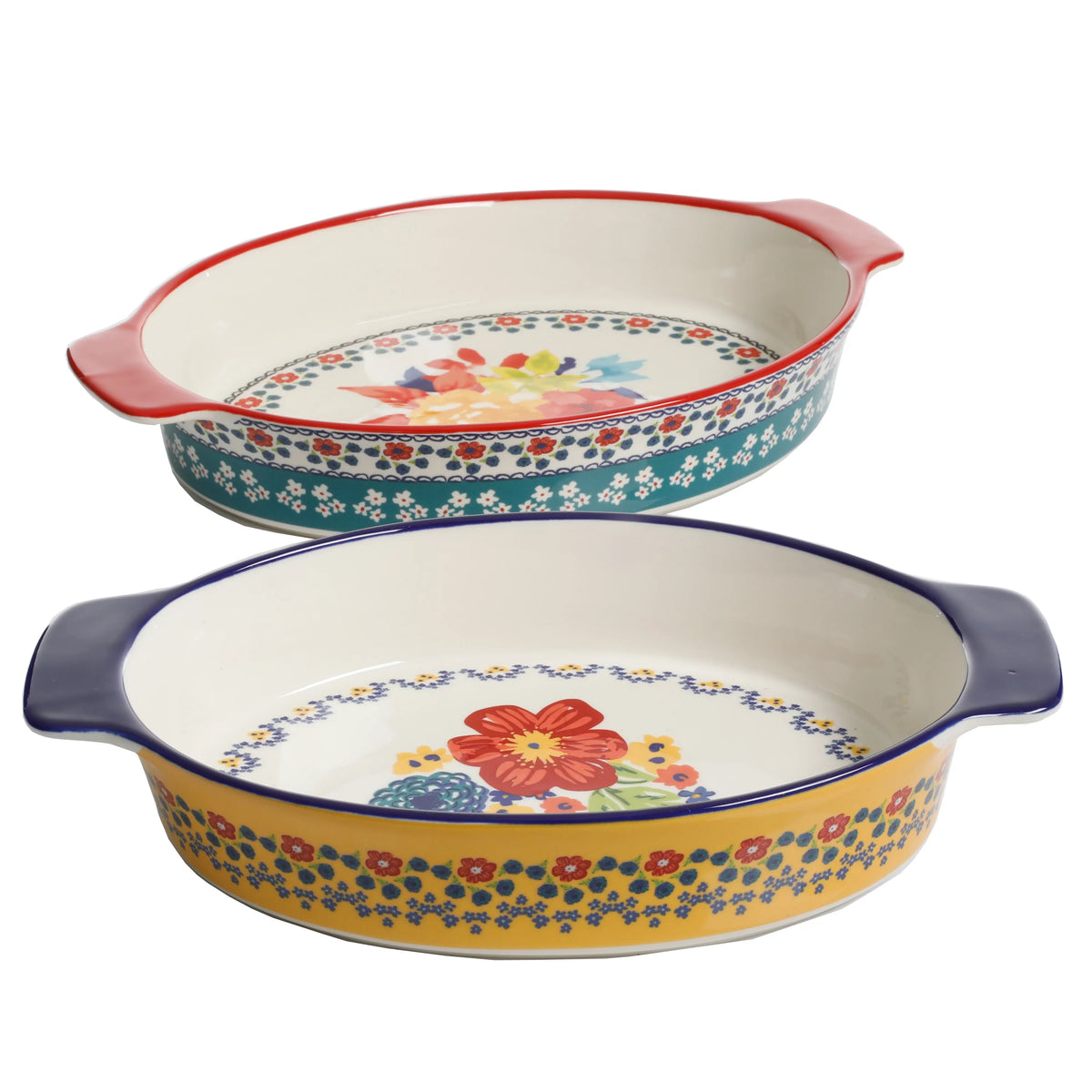 2-Piece Ceramic Oval Baking Dish Q3857