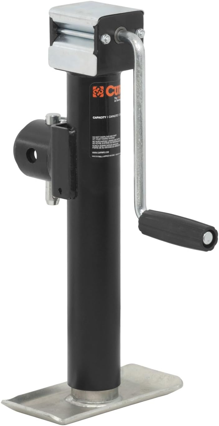 Weld-On Pipe-Mount Swivel Trailer Jack, 5,000 lbs, 10 Inches Vertical Travel, Black, Pack of 2 X50664