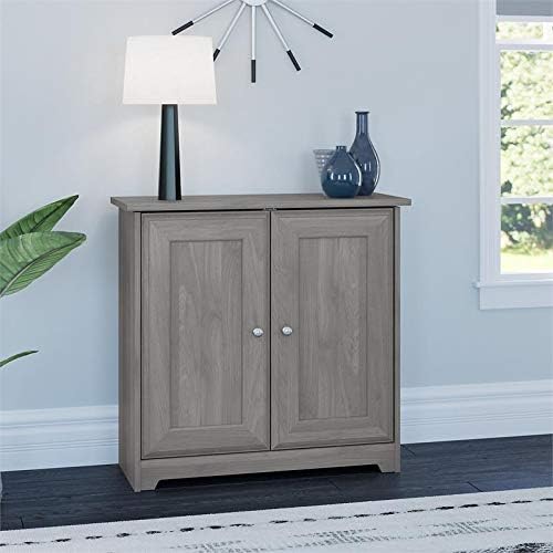 Small Storage Cabinet with Doors in Modern Gray P369604
