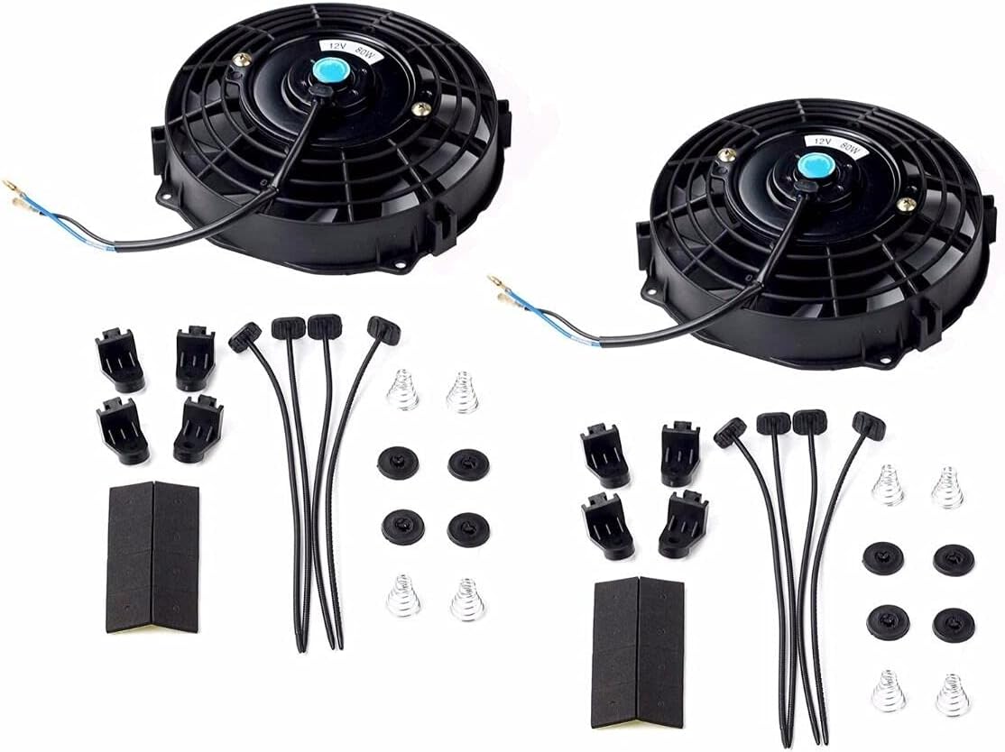 2x 7" inch 12V Electric Radiator Cooling Fan Mount Kit Pack of 2 N11198