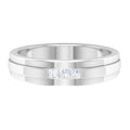 925 Sterling Silver Princess Cut Moissanite Band Ring A1829