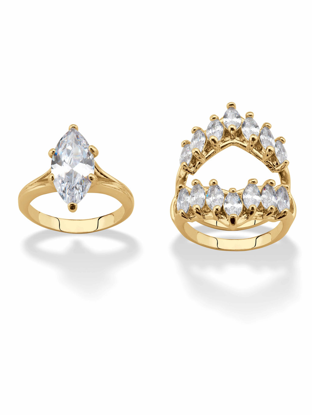 Marquise-Cut Cubic Zirconia Jacket Bridal Set 5.98 TCW W963789