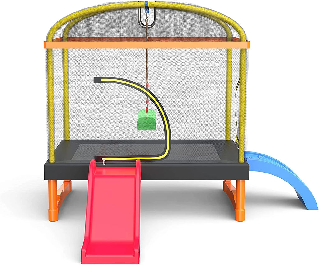6.5ft 4-in-1 Toddler's Trampoline with Safety Net Enclosure X805614