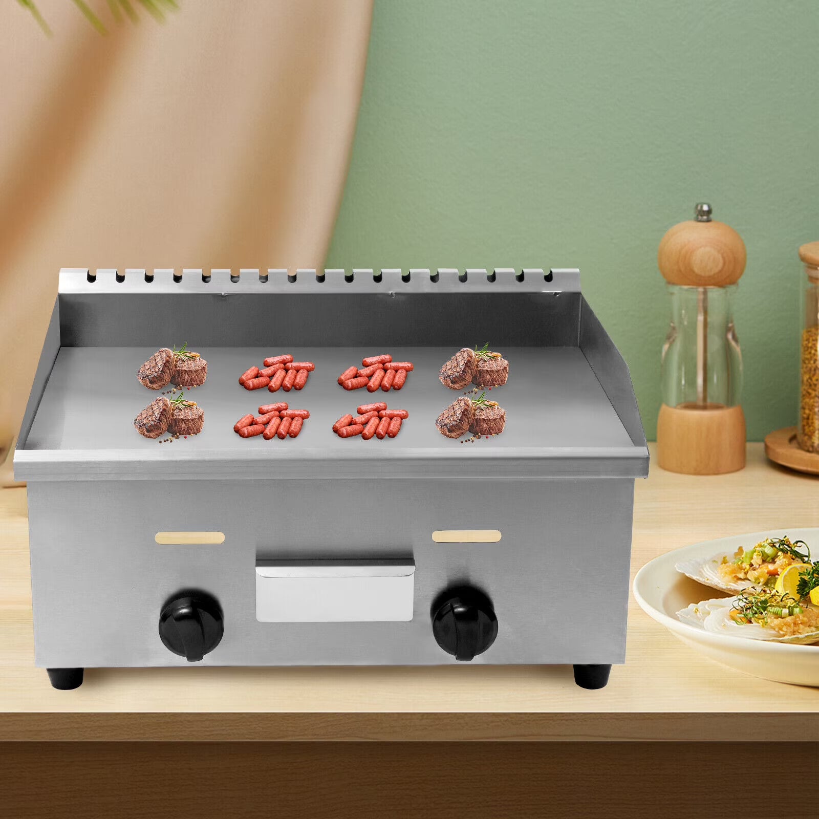 55cm 430 Stainless Steel Gas Griddle D9913