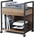 Mobile Printer Stand with Storage Drawer File Cabinet Printer Cart I27804