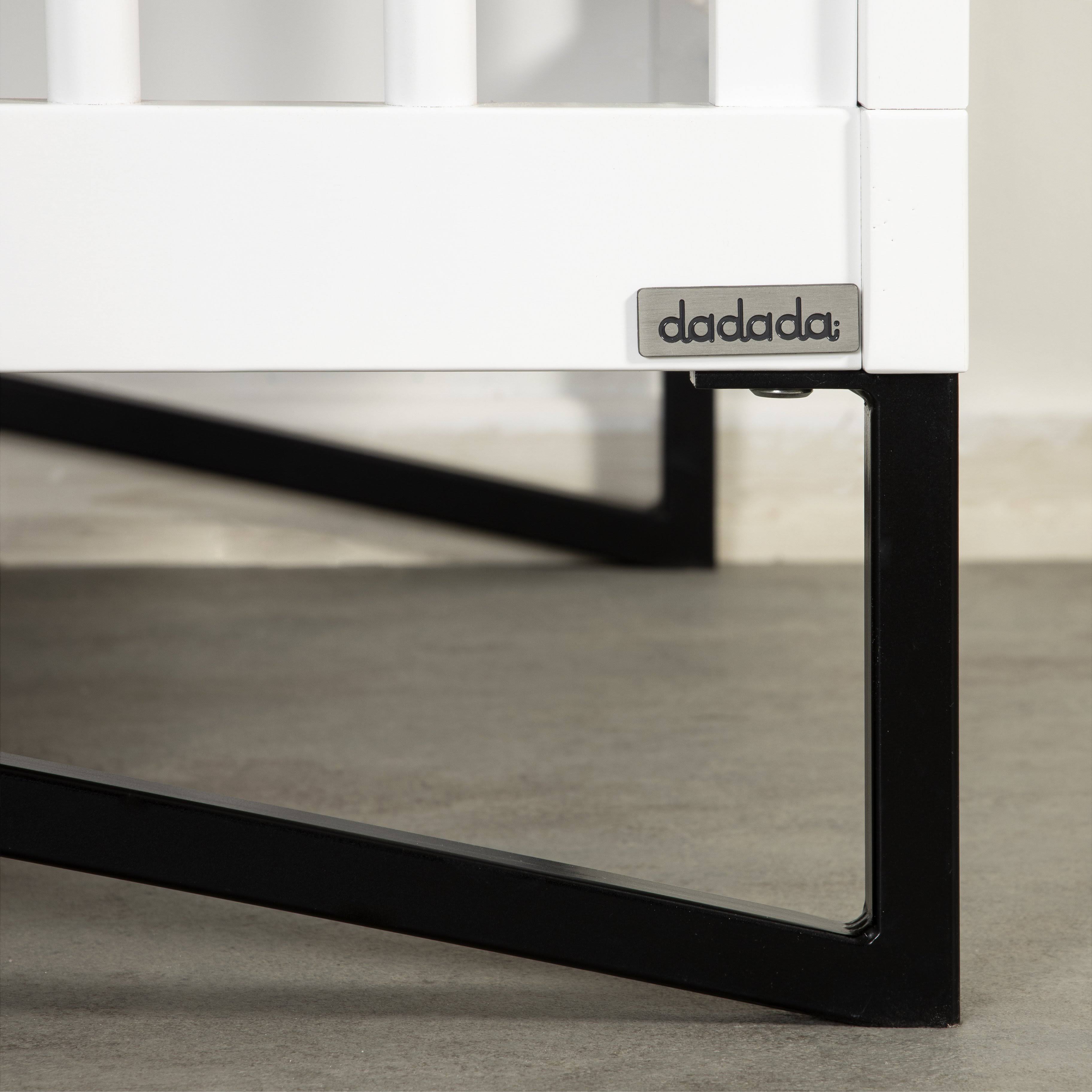 3-in-1 Convertible Crib White/Black Q126