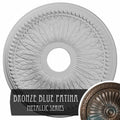 Bronze Blue Patina Hand-Painted Ceiling Medallion I5725