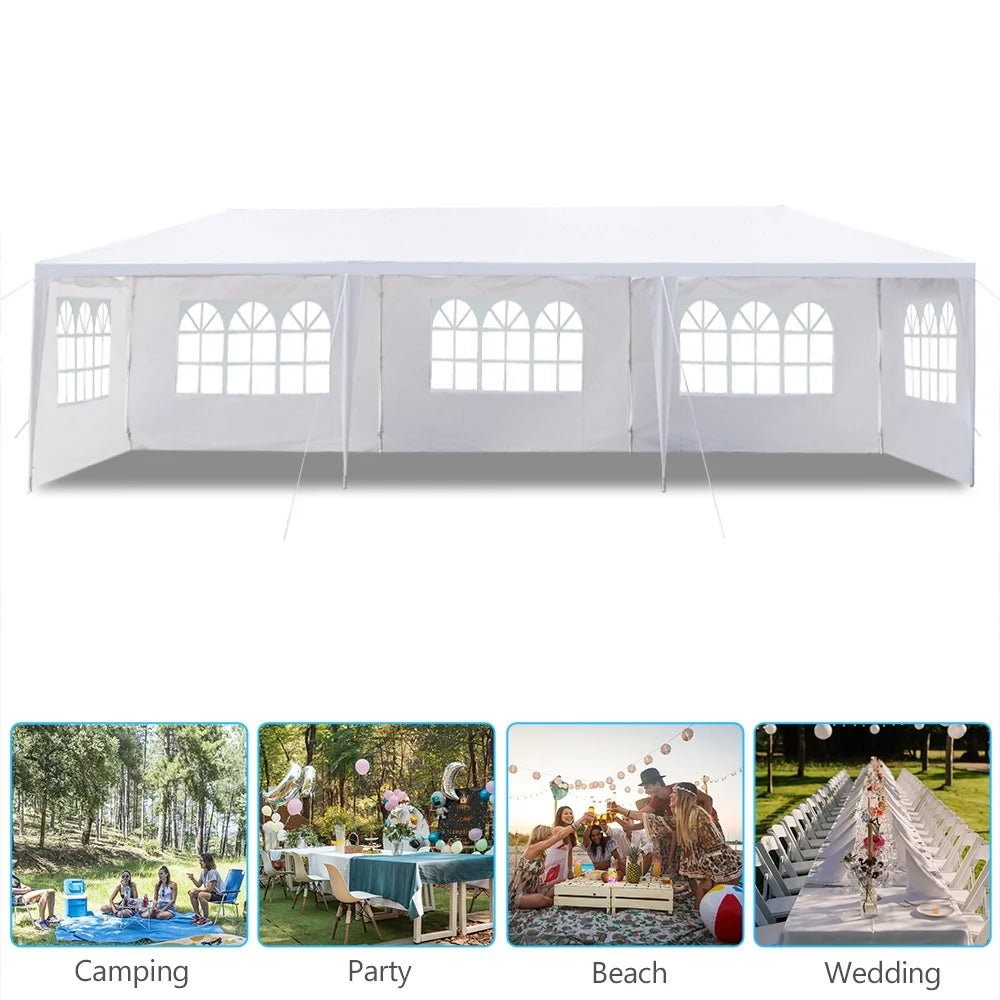 3 * 9m Waterproof PE Cloth Pergola with Iron Frame D280