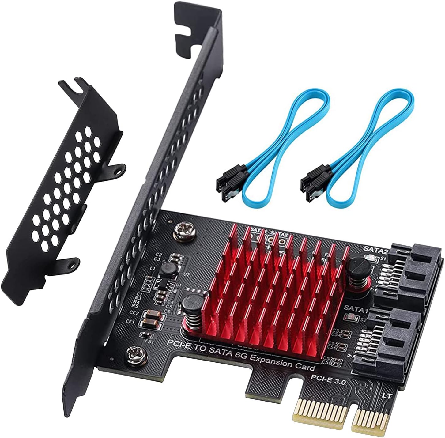 PCIE to SATA 3.0 6 Gbps Controller with 8 SATA Cables H82924