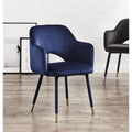 Ocean Blue Velvet Accent Chair A18476