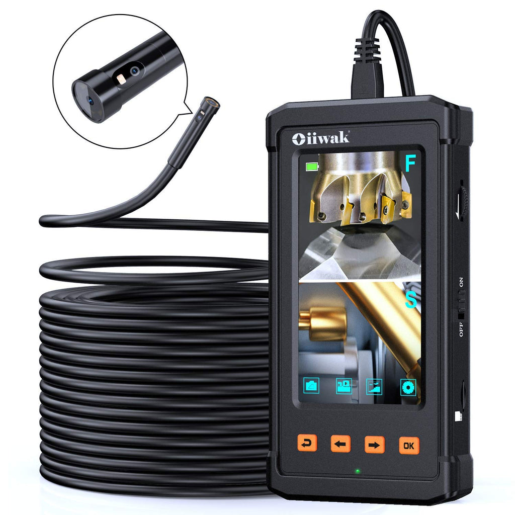 50FT Dual Lens Borescope Camera with Light IP68 Waterproof Q331653